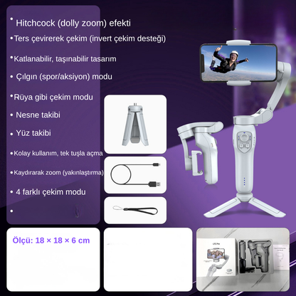 Otomatik Yüz Takipli  Gimbal Tripod