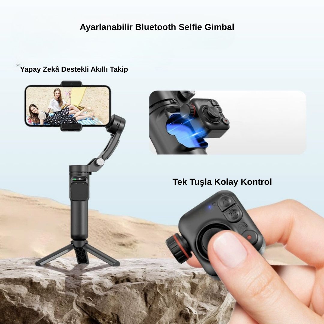 Otomatik Yüz Takipli  Gimbal Tripod